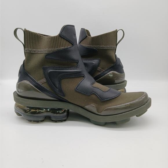Nike Air VaporMax Light 2 Sock Boot Cargo Khaki Green Black Women's Size 7 - Picture 9 of 12
